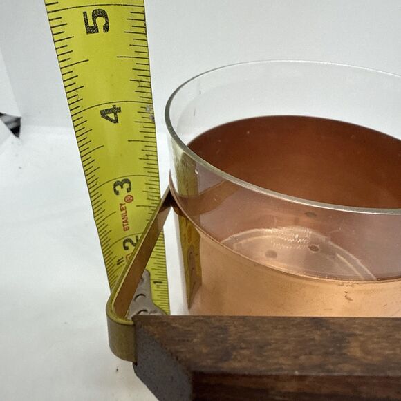Copper Glass Ice Cube Container Ice Bucket with Pliers Vintage 1960s - 1970s - Picture 9 of 9
